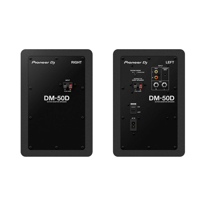 Pioneer DJ - DM-50D Active 5 inch DJ Monitors (Pair-Black)