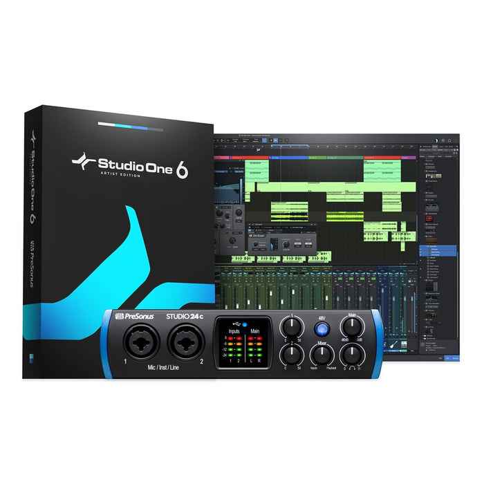 PreSonus - Studio 24c (2x2 USB-C Audio/MIDI Interface + Studio One Artist)