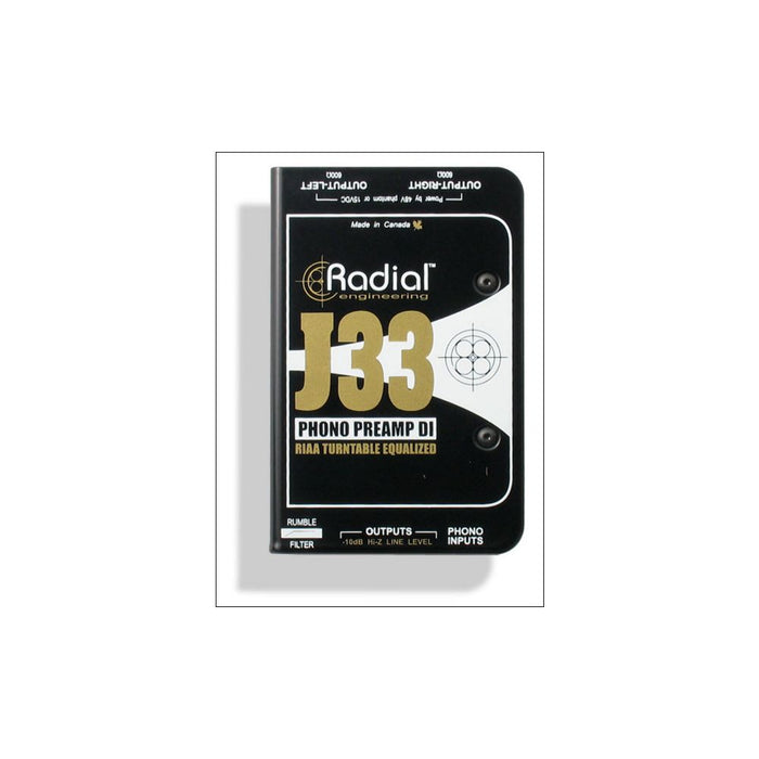 Radial Engineering - J33 (2-Ch Active Turntable Preamp / Direct Box)