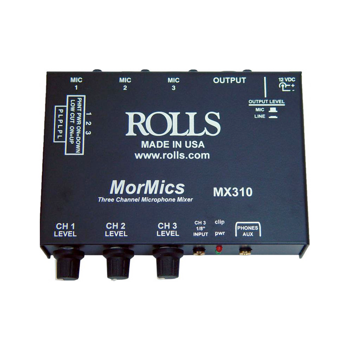 Rolls - MX310 MorMics (3-Channel Mic Mixer / Combiner)