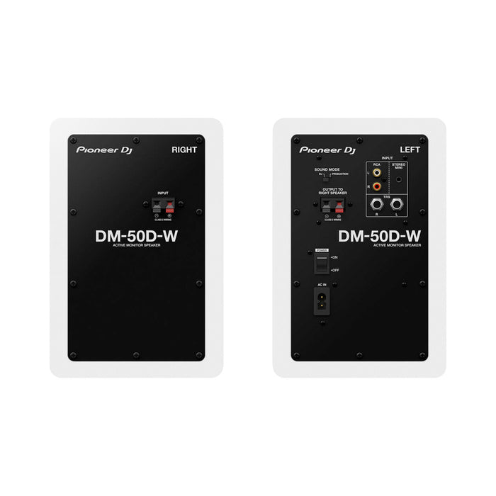 Pioneer DJ - DM-50D Active 5 inch DJ Monitors (Pair-White)